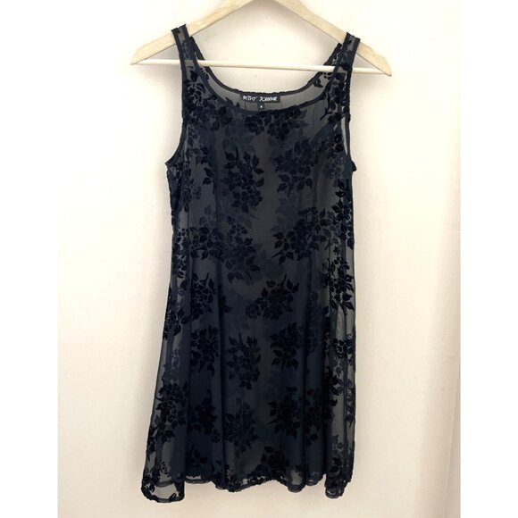 VTG Y2K Betsey Johnson Velvet Burnout Mini Dress Size 4 (Today's 0) Whimsigoth - Picture 8 of 13